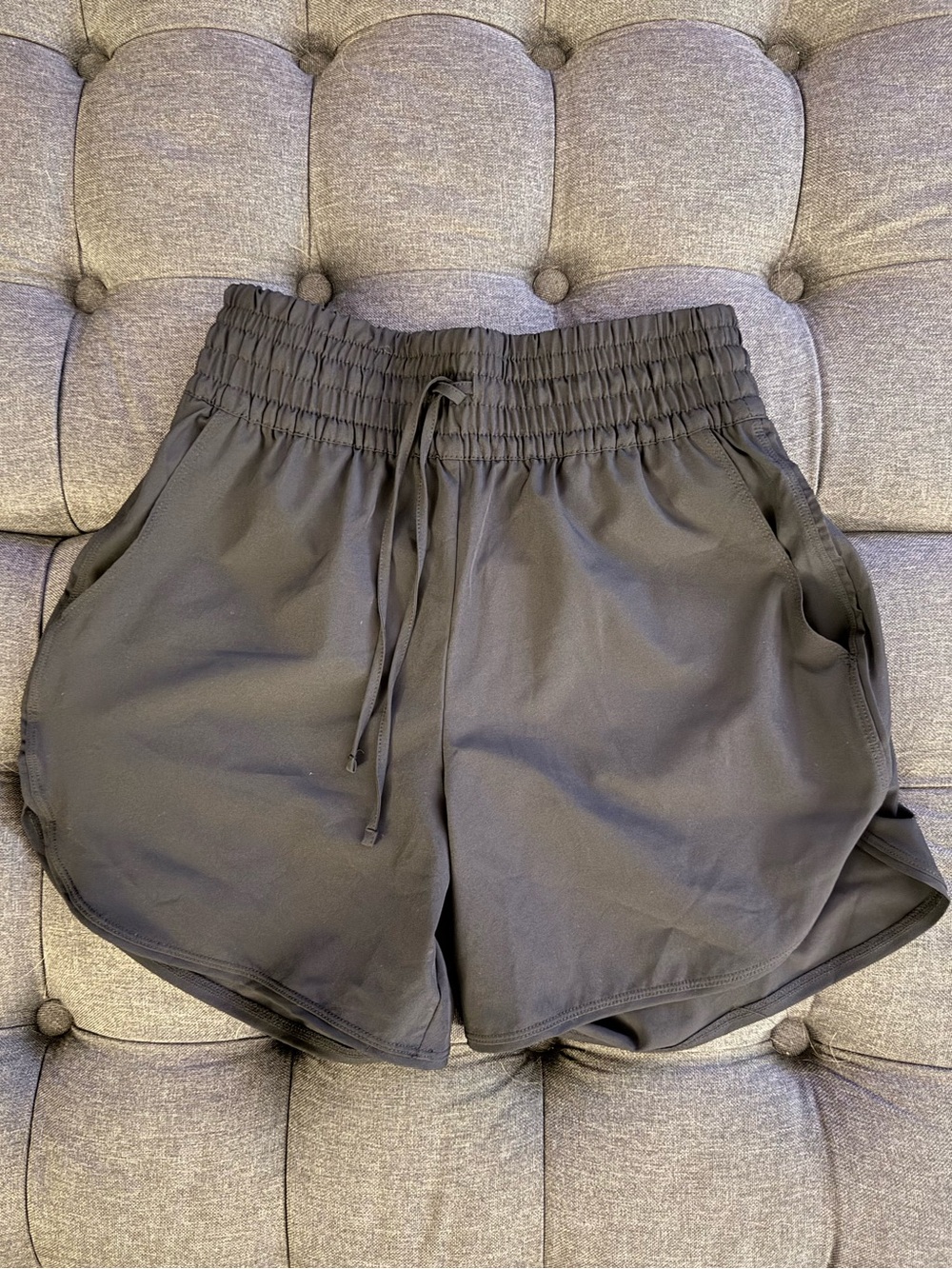 Lands' End Black Elastic Waist Athletic Shorts